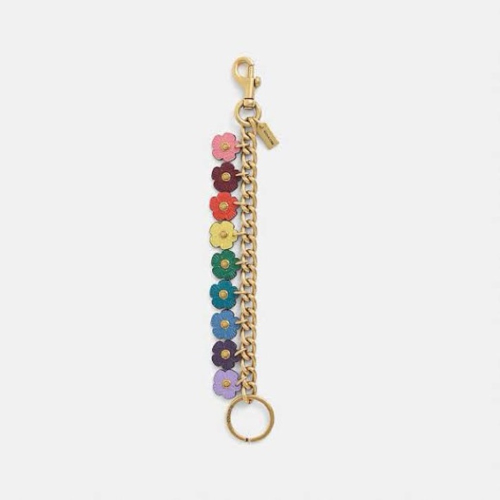 ISO - Coach Remade Tea Rose Chain Bag Charm